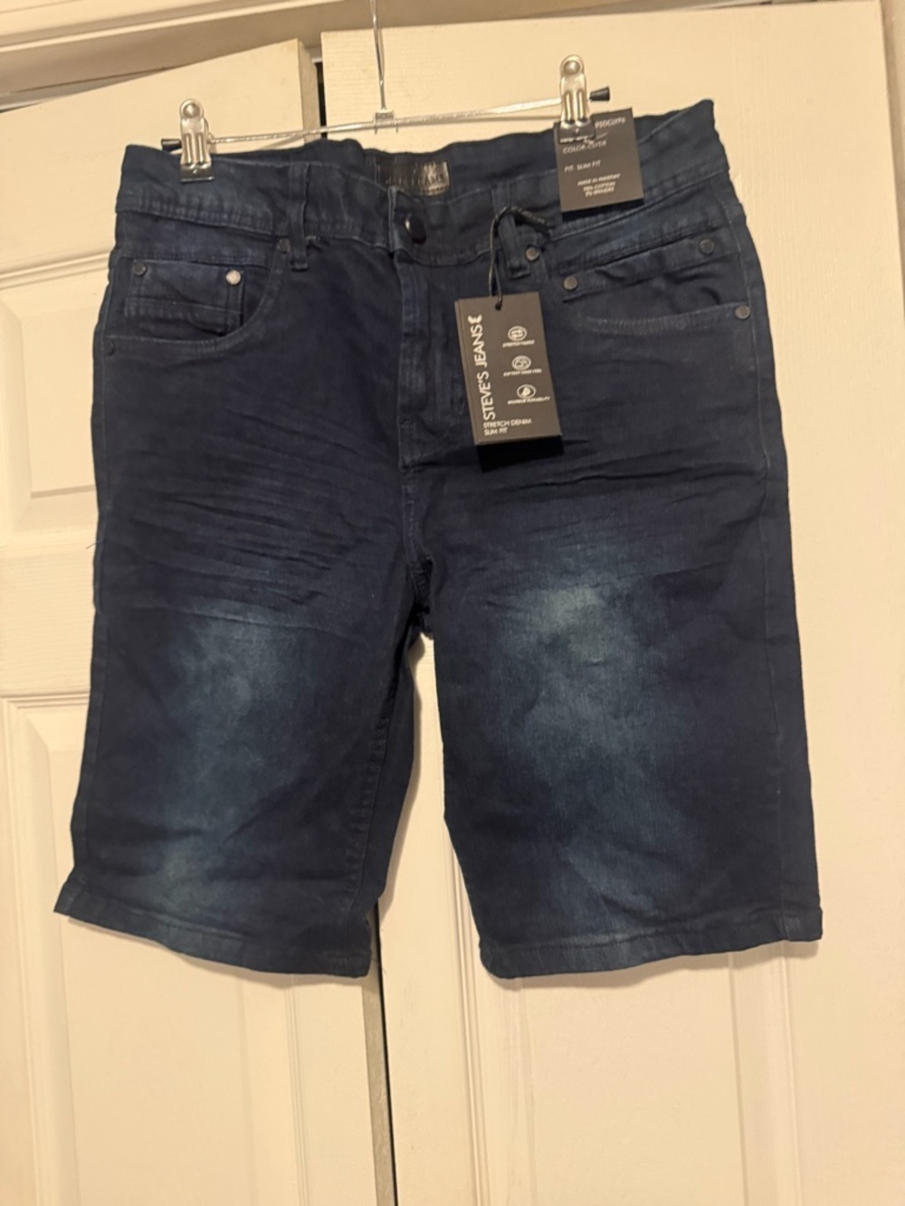 Steve’s Men’s Dark Blue Denim Shorts - Picture 2 of 5